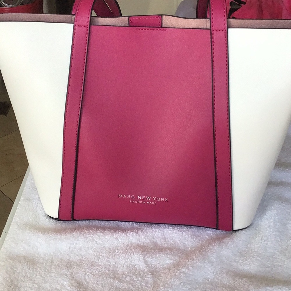 NWOT Marc New York Fuchsia and Cream Tote